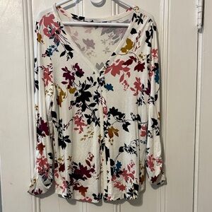 Apt. 9 Multicolor Floral Long Sleeve Top